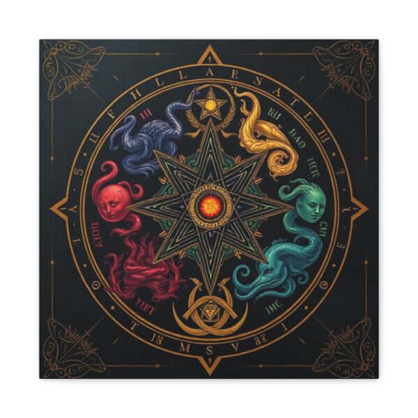 Mystical Elemental Chart Canvas Wall Art - Stretched Decor for Discerning Consumers - Image 26