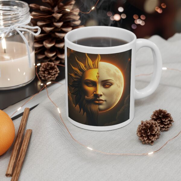 Celestial Sun & Moon Ceramic Mug - 11oz & 15oz, Astrology Coffee Cup - Image 6