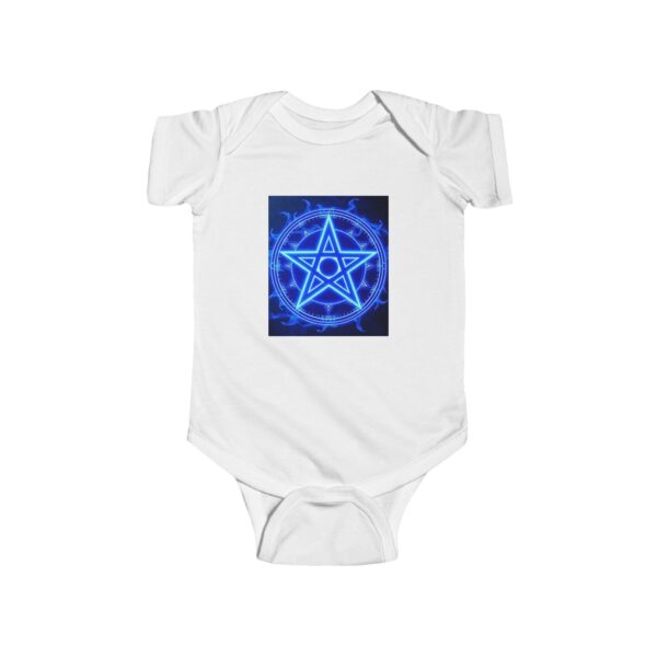 Mystical Blue Pentagram Infant Bodysuit – Cute and Unique Baby Gift - Image 4