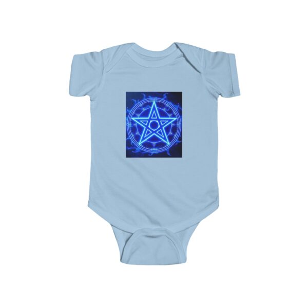 Mystical Blue Pentagram Infant Bodysuit – Cute and Unique Baby Gift - Image 7