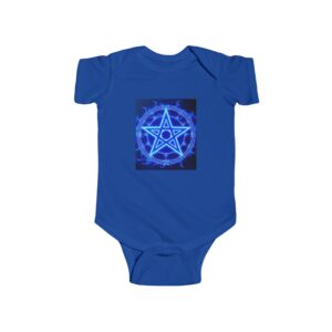 Mystical Blue Pentagram Infant Bodysuit – Cute and Unique Baby Gift