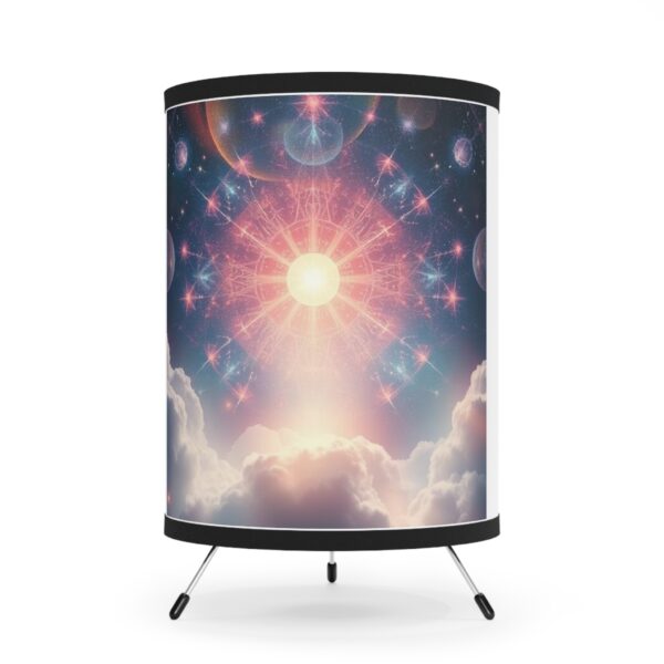 Cosmic Tripod Lamp with High-Res Printed Shade - Celestial Home Decor - Image 2