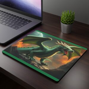 Fantasy Dragon Rectangular Mouse Pad - Epic Gamer Desk Accessory