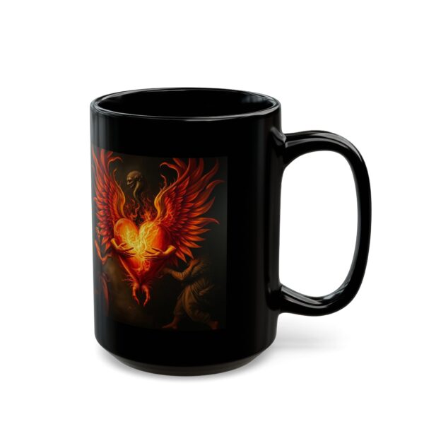 Mythical Phoenix Black Mug - 11oz & 15oz | Artistic Gift for Fantasy Lovers - Image 10