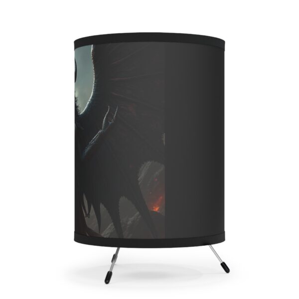 Gothic Tripod Lamp with Dragon Queen Shade - High-Res Fantasy Decor - Image 5
