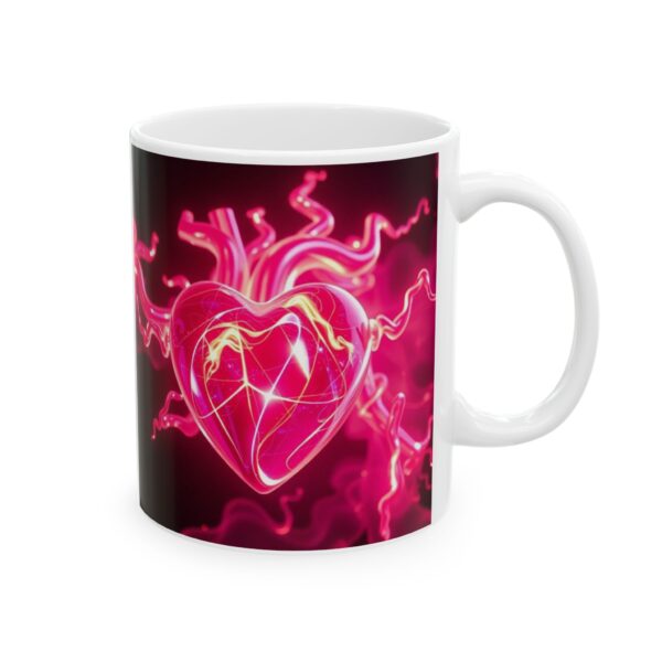 Electric Heart Ceramic Mug - 11oz & 15oz | Vibrant Coffee Cup for Love & Joy - Image 5