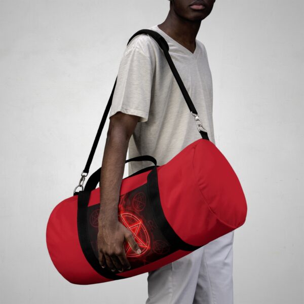 Stylish Red Pentagram Duffel Bag - Perfect for Travel and Gym - Image 15