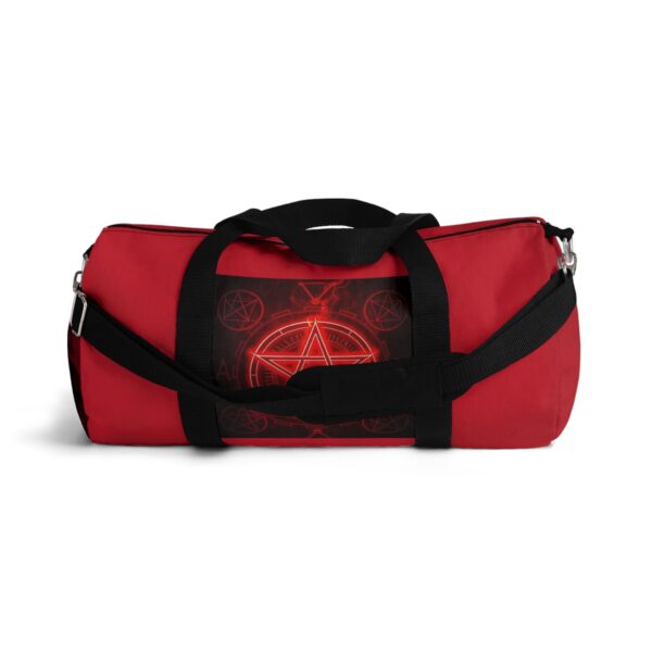 Stylish Red Pentagram Duffel Bag - Perfect for Travel and Gym - Image 5