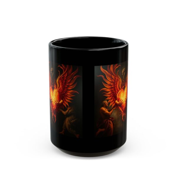 Mythical Phoenix Black Mug - 11oz & 15oz | Artistic Gift for Fantasy Lovers - Image 9
