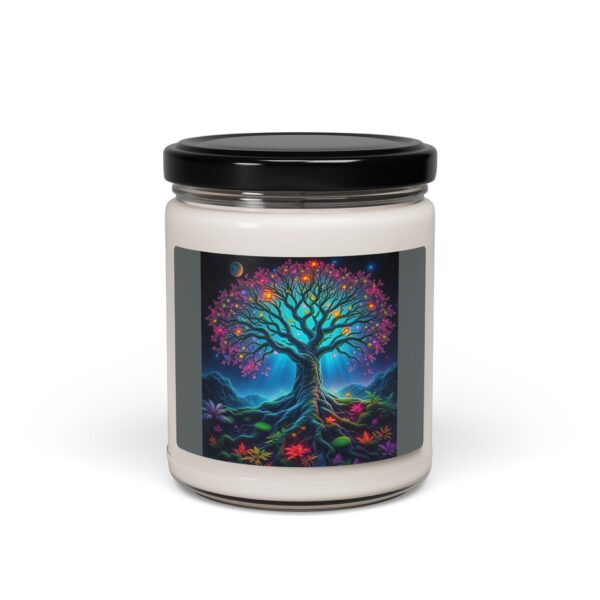 Vibrant Tree of Life Scented Soy Candle - 9oz - Image 2