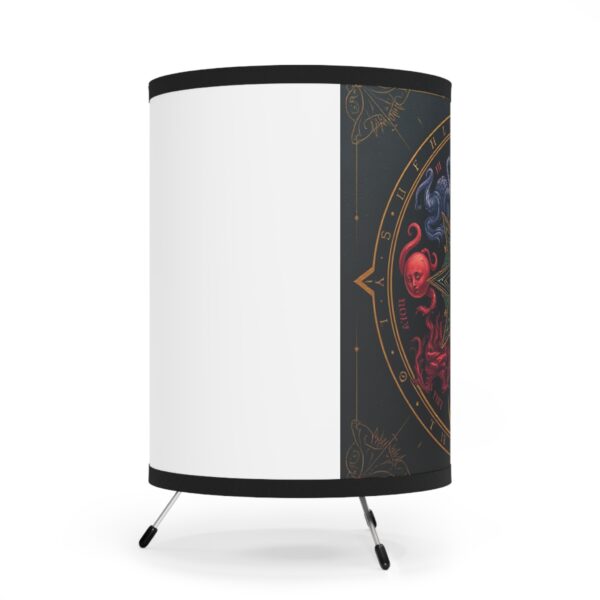 Celestial Design Mystical Tripod Lamp with High-Res Shade - Image 3