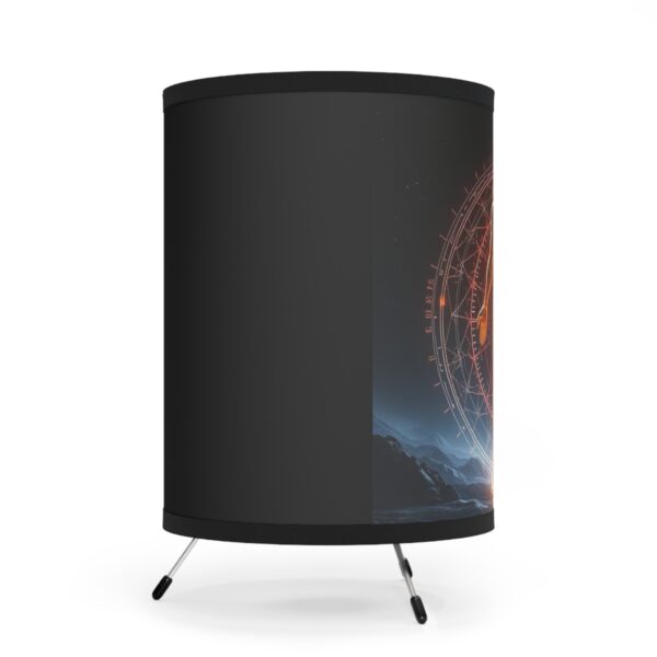 Quantum Man Tripod Lamp with High-Res Shade - Cosmic Human Design - Image 3