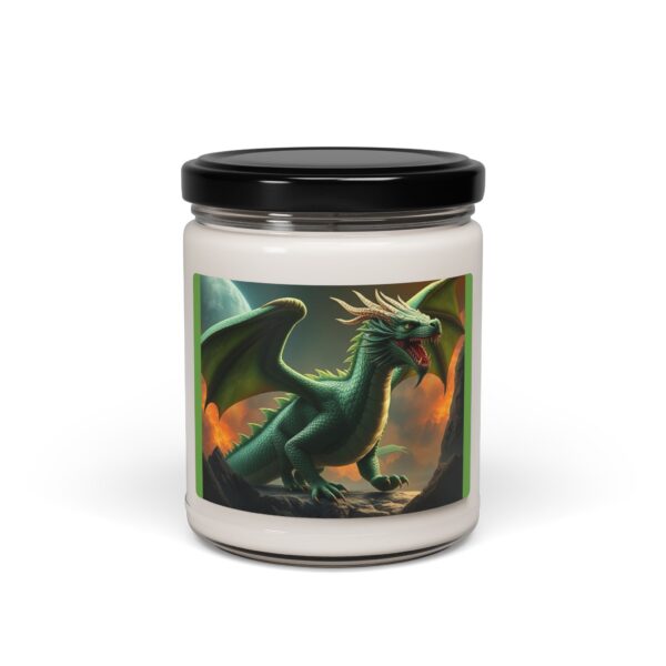 Fantasy Green Dragon Scented Soy Candle - 9oz - Image 2
