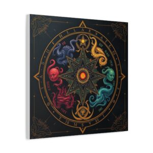Mystical Elemental Chart Canvas Wall Art - Stretched Decor for Discerning Consumers