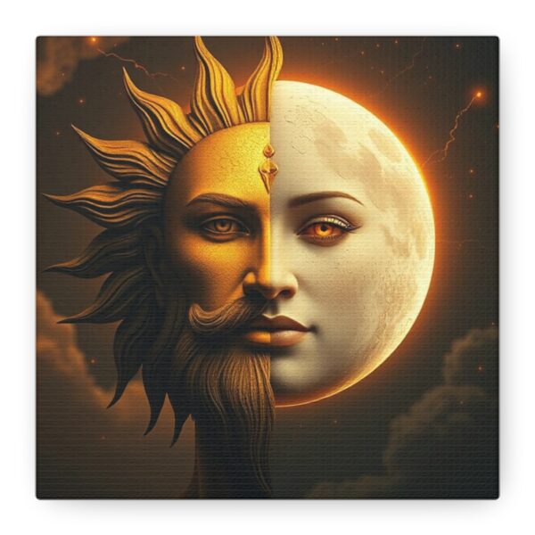 Sun and Moon Canvas Art - Mystical Stretched Matte Wall Decor - Image 6