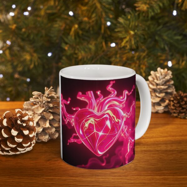 Electric Heart Ceramic Mug - 11oz & 15oz | Vibrant Coffee Cup for Love & Joy - Image 10