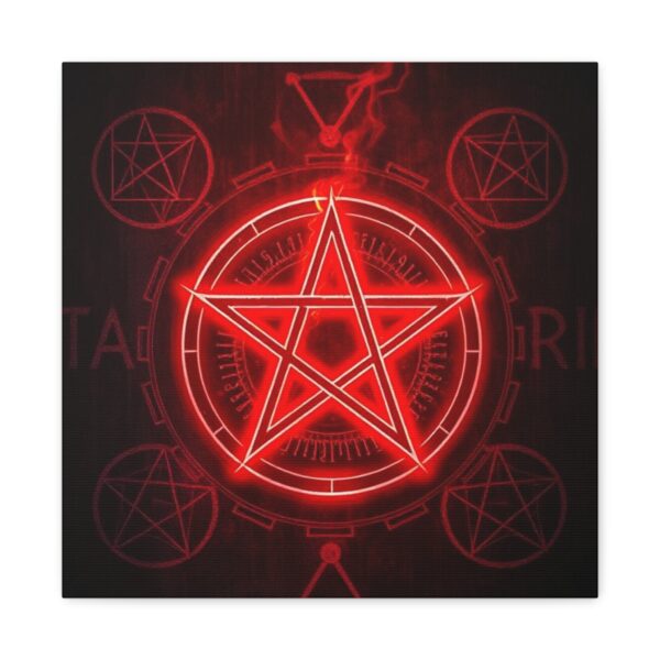 Red Pentagram Canvas Art - Mystical Home Decor - Image 26