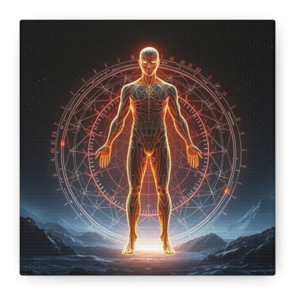 Quantum Man Matte Canvas Art - Stretched 1.25" - Sci-Fi Design - Image 11