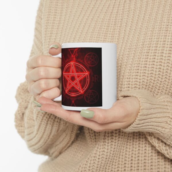 Red Pentagram Ceramic Mug - Perfect for Coffee Lovers - Image 11