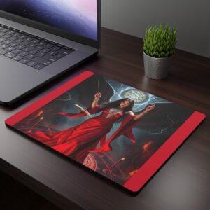 Mystical Sorceress Rectangular Mouse Pad - Gothic Design for Gamers and Creatives
