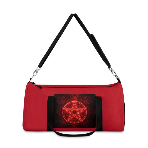 Stylish Red Pentagram Duffel Bag - Perfect for Travel and Gym - Image 10