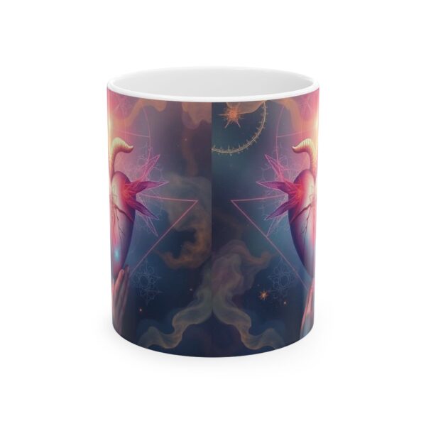 Mystical Heart Ceramic Mug - 11oz & 15oz, Perfect for Spiritual Lovers - Image 2