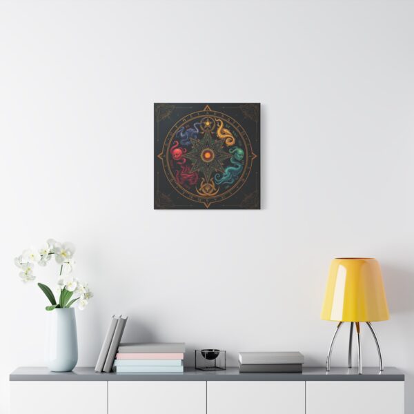 Mystical Elemental Chart Canvas Wall Art - Stretched Decor for Discerning Consumers - Image 3