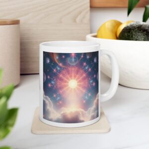 Cosmic Dreams Ceramic Mug - 11oz & 15oz Starry Design for Coffee Lovers