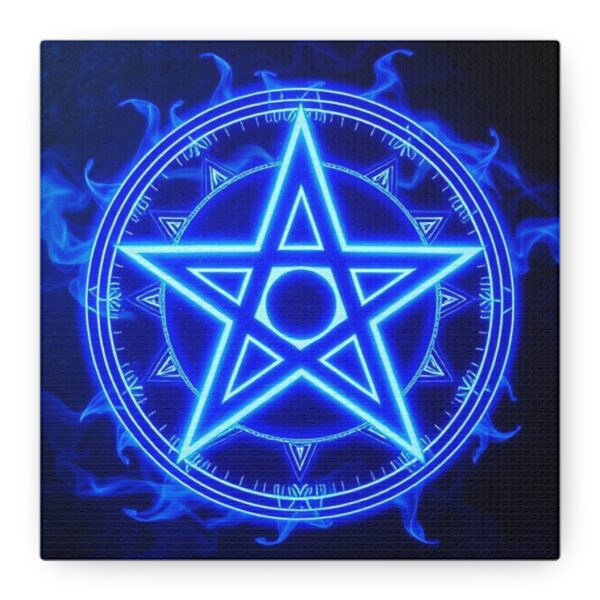 Mystical Blue Pentagram Canvas Art – Modern Wall Decor for Magic Lovers - Image 6