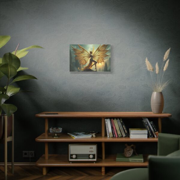 Yellow Fairy Art Print - Stretched Matte Canvas - Image 5
