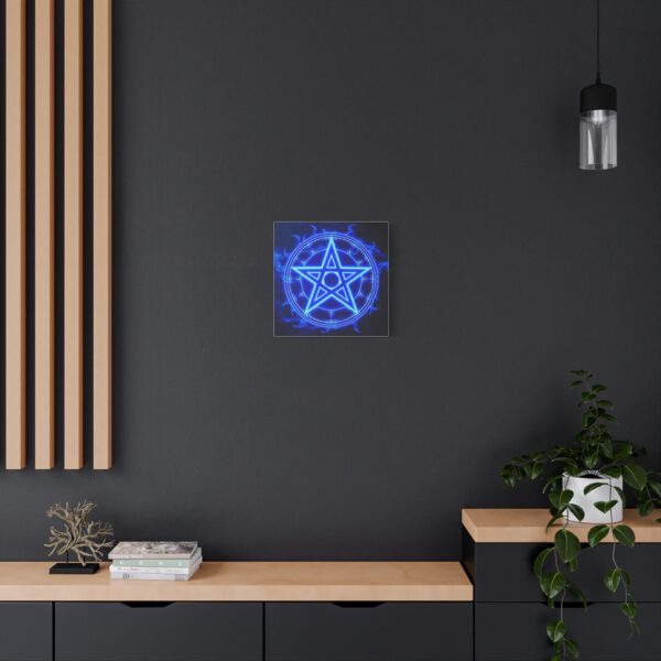 Mystical Blue Pentagram Canvas Art – Modern Wall Decor for Magic Lovers - Image 24