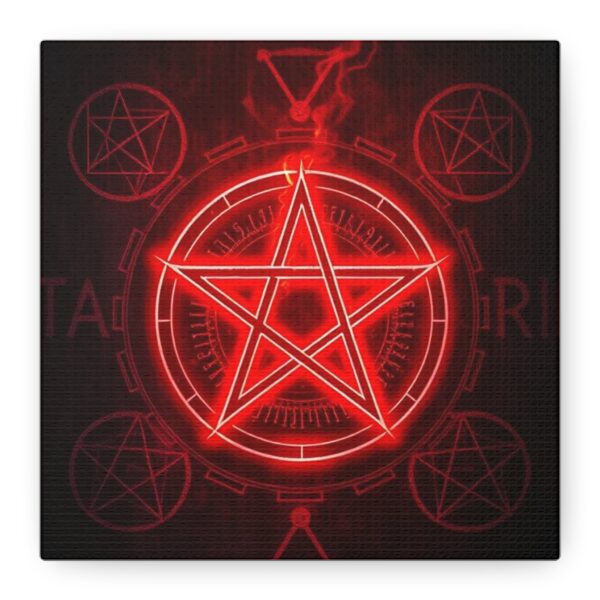 Red Pentagram Canvas Art - Mystical Home Decor - Image 6