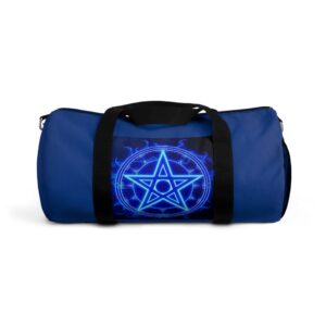 Mystic Blue Pentagram Duffel Bag - Stylish Gym & Travel Tote for Occult Enthusiasts