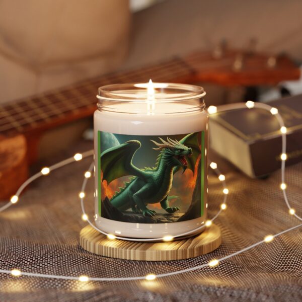 Fantasy Green Dragon Scented Soy Candle - 9oz - Image 4