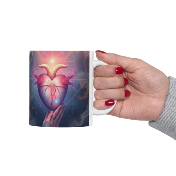 Mystical Heart Ceramic Mug - 11oz & 15oz, Perfect for Spiritual Lovers - Image 13