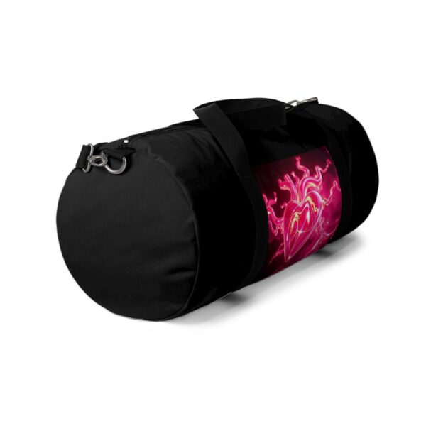 Neon Heart Design Duffel Bag - Perfect for Gym and Weekend Getaways - Image 11