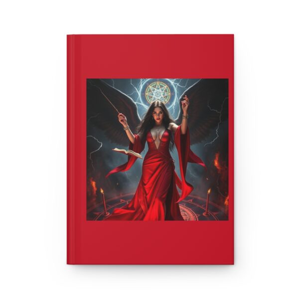 Mystical Red Hardcover Journal - Ethereal Angel Design - Image 2