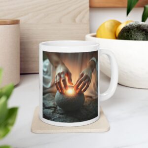 White Magik Ceramic Mug - 11oz & 15oz | Perfect for Coffee Lovers & Gift Giving