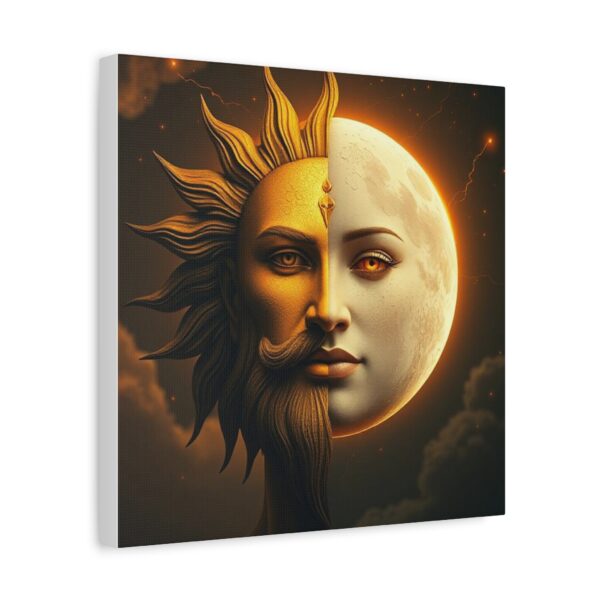 Sun and Moon Canvas Art - Mystical Stretched Matte Wall Decor