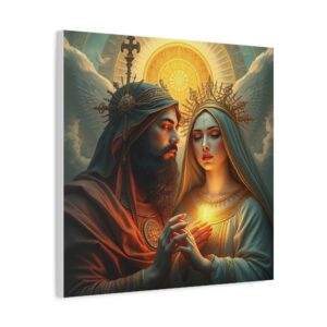 Divine Couple Spiritual Art Canvas Print - Wall Decor
