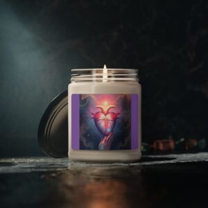 Enchanted Heart Scented Soy Candle - 9oz, Aromatic Relaxation Gift