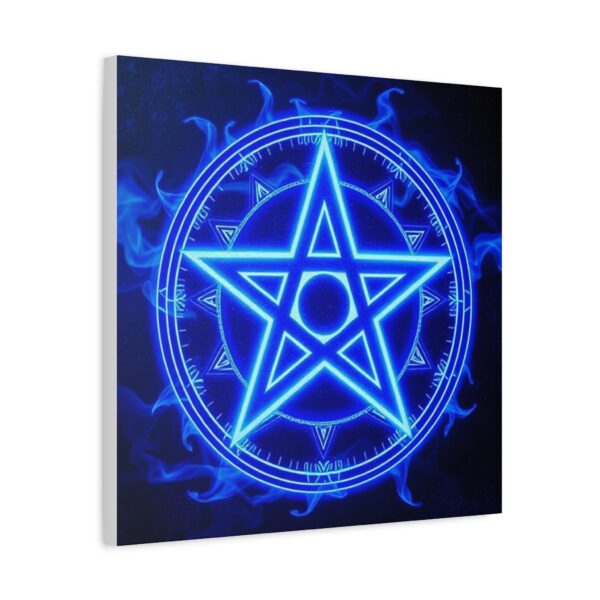 Mystical Blue Pentagram Canvas Art – Modern Wall Decor for Magic Lovers - Image 27