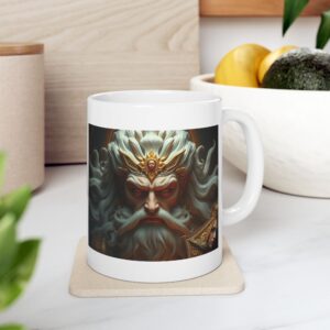 Mystical Warrior Ceramic Mug - 11oz & 15oz, Unique Gift for Fantasy Lovers