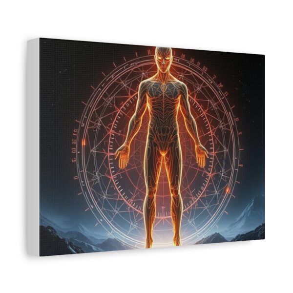 Quantum Man Matte Canvas Art - Stretched 1.25" - Sci-Fi Design - Image 7