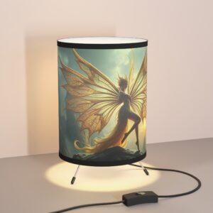 Yellow Fairy Tripod Lamp - High-Res Shade for Unique Vibes