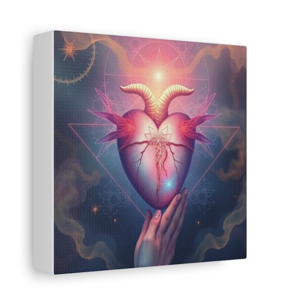 Mystical Heart Canvas Wall Art - Stretched Matte Design for Bohemian Decor - Image 6
