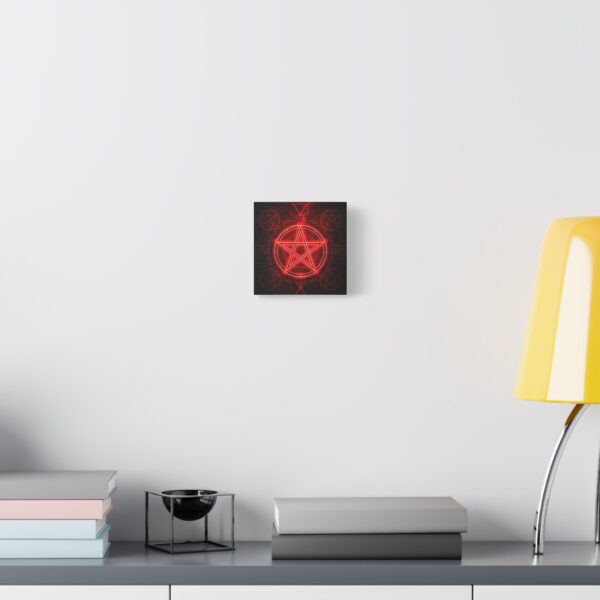 Red Pentagram Canvas Art - Mystical Home Decor - Image 8