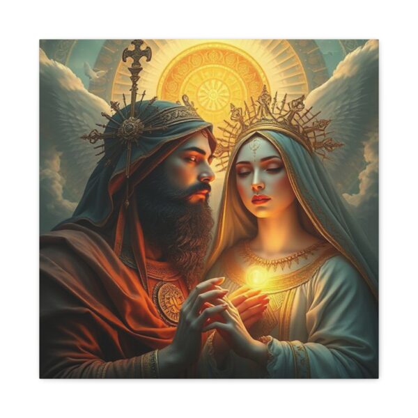 Divine Couple Spiritual Art Canvas Print - Wall Decor - Image 2