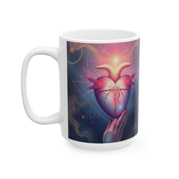 Mystical Heart Ceramic Mug - 11oz & 15oz, Perfect for Spiritual Lovers - Image 16
