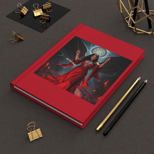 Mystical Red Hardcover Journal - Ethereal Angel Design